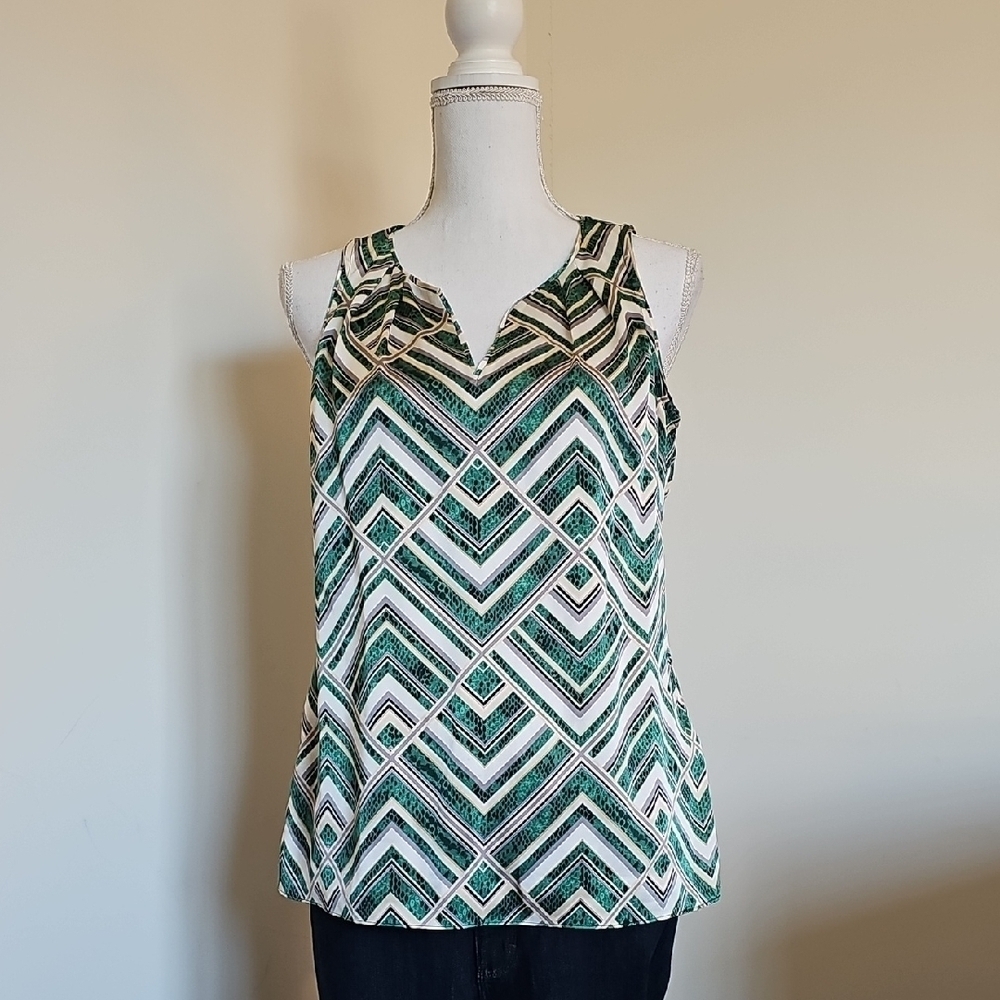WGBM Green Geometric Women's Top